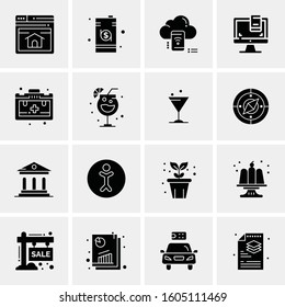 16 Universal Business Icons Vector. Creative Icon Illustration to use in web and Mobile Related project.