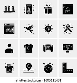 16 Universal Business Icons Vector. Creative Icon Illustration to use in web and Mobile Related project.
