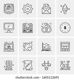 16 Universal Business Icons Vector. Creative Icon Illustration to use in web and Mobile Related project.