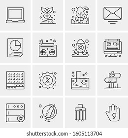 16 Universal Business Icons Vector. Creative Icon Illustration to use in web and Mobile Related project.