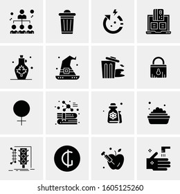 16 Universal Business Icons Vector. Creative Icon Illustration to use in web and Mobile Related project.