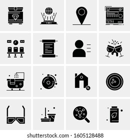 16 Universal Business Icons Vector. Creative Icon Illustration to use in web and Mobile Related project.