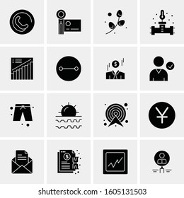 16 Universal Business Icons Vector. Creative Icon Illustration to use in web and Mobile Related project.
