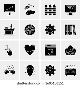 16 Universal Business Icons Vector. Creative Icon Illustration to use in web and Mobile Related project.