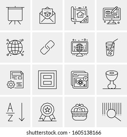 16 Universal Business Icons Vector. Creative Icon Illustration to use in web and Mobile Related project.