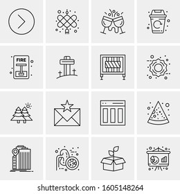 16 Universal Business Icons Vector. Creative Icon Illustration to use in web and Mobile Related project.
