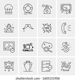 16 Universal Business Icons Vector. Creative Icon Illustration to use in web and Mobile Related project.