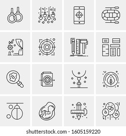 16 Universal Business Icons Vector. Creative Icon Illustration to use in web and Mobile Related project.