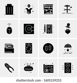 16 Universal Business Icons Vector. Creative Icon Illustration to use in web and Mobile Related project.