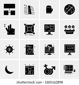 16 Universal Business Icons Vector. Creative Icon Illustration to use in web and Mobile Related project.