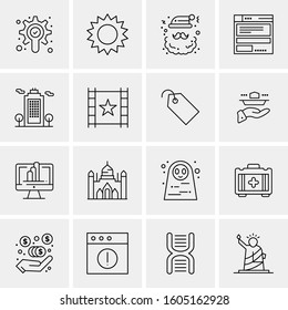 16 Universal Business Icons Vector. Creative Icon Illustration to use in web and Mobile Related project.