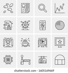 16 Universal Business Icons Vector. Creative Icon Illustration to use in web and Mobile Related project.