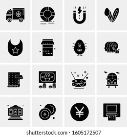 16 Universal Business Icons Vector. Creative Icon Illustration to use in web and Mobile Related project.