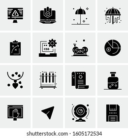 16 Universal Business Icons Vector. Creative Icon Illustration to use in web and Mobile Related project.