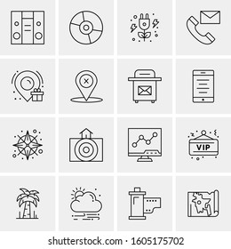 16 Universal Business Icons Vector. Creative Icon Illustration to use in web and Mobile Related project.