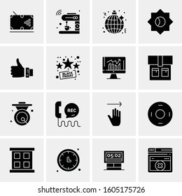 16 Universal Business Icons Vector. Creative Icon Illustration to use in web and Mobile Related project.
