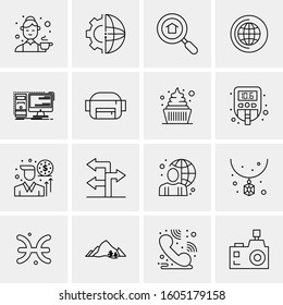 16 Universal Business Icons Vector. Creative Icon Illustration to use in web and Mobile Related project.