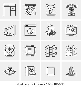 16 Universal Business Icons Vector. Creative Icon Illustration to use in web and Mobile Related project.