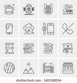 16 Universal Business Icons Vector. Creative Icon Illustration to use in web and Mobile Related project.