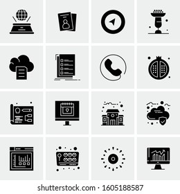 16 Universal Business Icons Vector. Creative Icon Illustration to use in web and Mobile Related project.