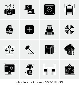 16 Universal Business Icons Vector. Creative Icon Illustration to use in web and Mobile Related project.