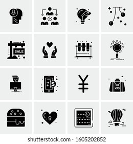 16 Universal Business Icons Vector. Creative Icon Illustration to use in web and Mobile Related project.