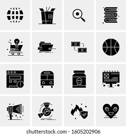 16 Universal Business Icons Vector. Creative Icon Illustration to use in web and Mobile Related project.