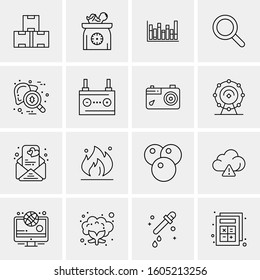 16 Universal Business Icons Vector. Creative Icon Illustration to use in web and Mobile Related project.