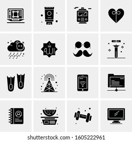 16 Universal Business Icons Vector. Creative Icon Illustration to use in web and Mobile Related project.