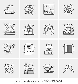 16 Universal Business Icons Vector. Creative Icon Illustration to use in web and Mobile Related project.