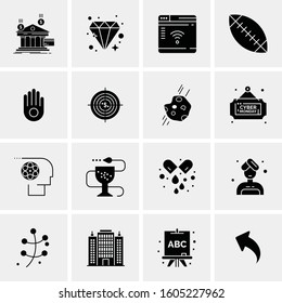 16 Universal Business Icons Vector. Creative Icon Illustration to use in web and Mobile Related project.