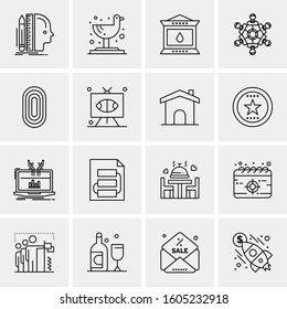 16 Universal Business Icons Vector. Creative Icon Illustration to use in web and Mobile Related project.