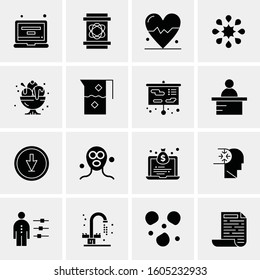 16 Universal Business Icons Vector. Creative Icon Illustration to use in web and Mobile Related project.