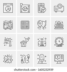 16 Universal Business Icons Vector. Creative Icon Illustration to use in web and Mobile Related project.