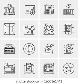 16 Universal Business Icons Vector. Creative Icon Illustration to use in web and Mobile Related project.