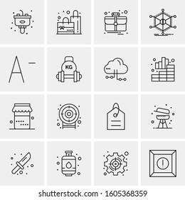 16 Universal Business Icons Vector. Creative Icon Illustration to use in web and Mobile Related project.