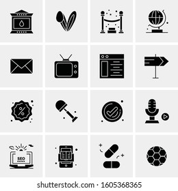 16 Universal Business Icons Vector. Creative Icon Illustration to use in web and Mobile Related project.