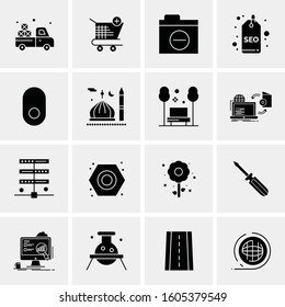 16 Universal Business Icons Vector. Creative Icon Illustration to use in web and Mobile Related project.