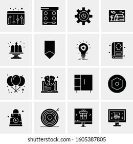 16 Universal Business Icons Vector. Creative Icon Illustration to use in web and Mobile Related project.