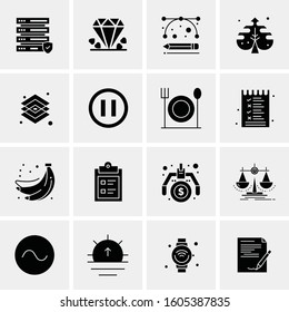 16 Universal Business Icons Vector. Creative Icon Illustration to use in web and Mobile Related project.
