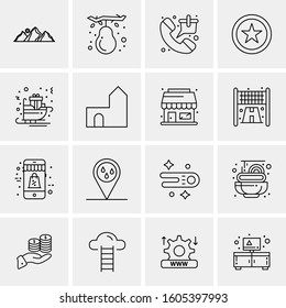 16 Universal Business Icons Vector. Creative Icon Illustration to use in web and Mobile Related project.