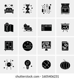 16 Universal Business Icons Vector. Creative Icon Illustration to use in web and Mobile Related project.