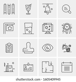16 Universal Business Icons Vector. Creative Icon Illustration to use in web and Mobile Related project.