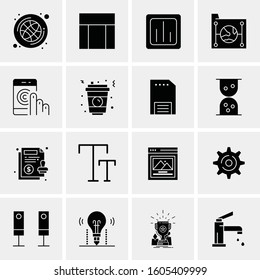 16 Universal Business Icons Vector. Creative Icon Illustration to use in web and Mobile Related project.