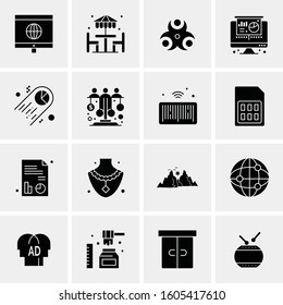 16 Universal Business Icons Vector. Creative Icon Illustration to use in web and Mobile Related project.