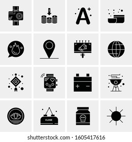 16 Universal Business Icons Vector. Creative Icon Illustration to use in web and Mobile Related project.