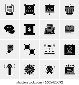 16 Universal Business Icons Vector. Creative Icon Illustration to use in web and Mobile Related project.