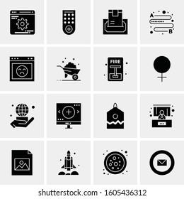 16 Universal Business Icons Vector. Creative Icon Illustration to use in web and Mobile Related project.