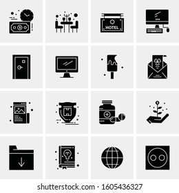 16 Universal Business Icons Vector. Creative Icon Illustration to use in web and Mobile Related project.