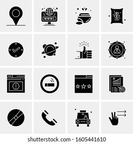 16 Universal Business Icons Vector. Creative Icon Illustration to use in web and Mobile Related project.